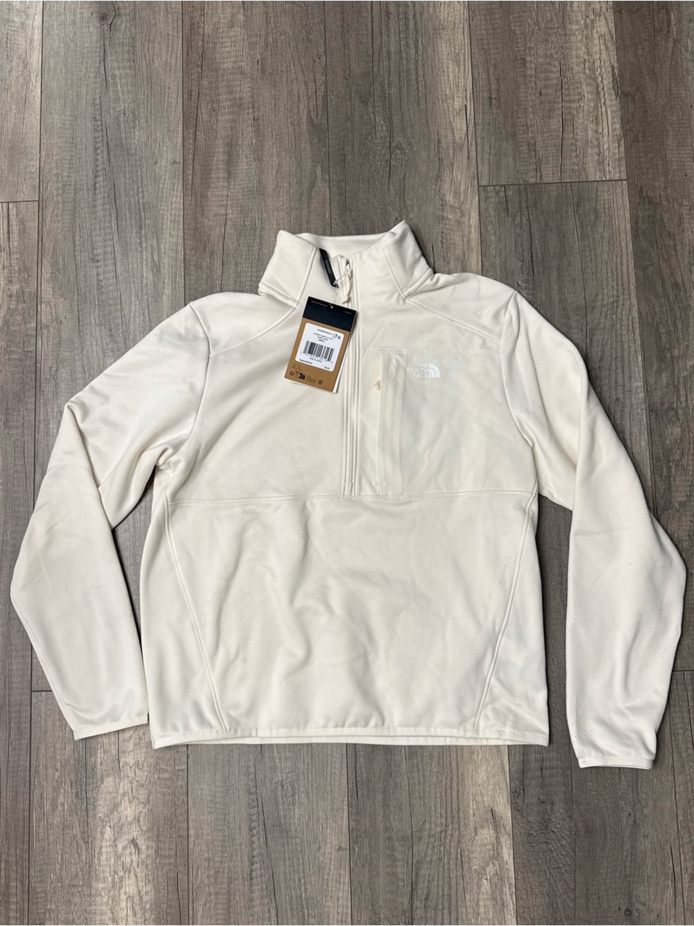 The North Face Cream Half-Zip Utility Jacket
